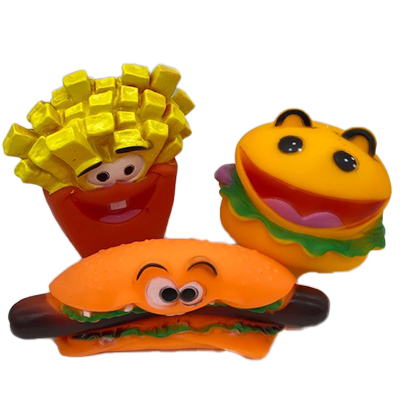 Hamburger Squeaky Dog Toy