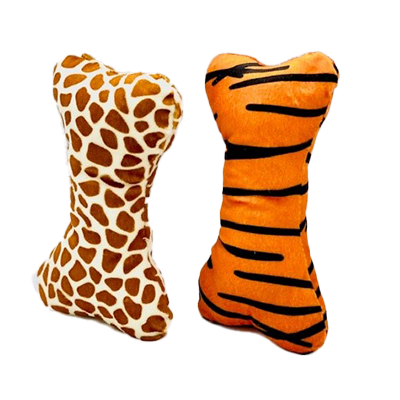 Plush Squeaker Dog Toy – Bone Shaped