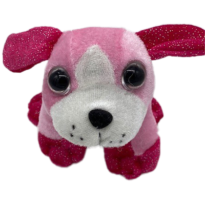 Glitter Sitting Dog Plush Toys