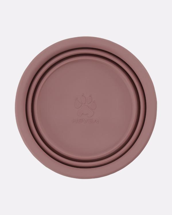 HEVEA Bowl on the go - Portable folding bowl in natural rubber (Pink)
