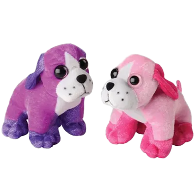 Glitter Sitting Dog Plush Toys