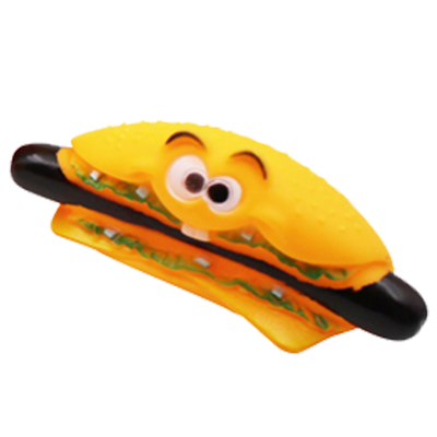 Hot Dog Squeaky Dog Toy