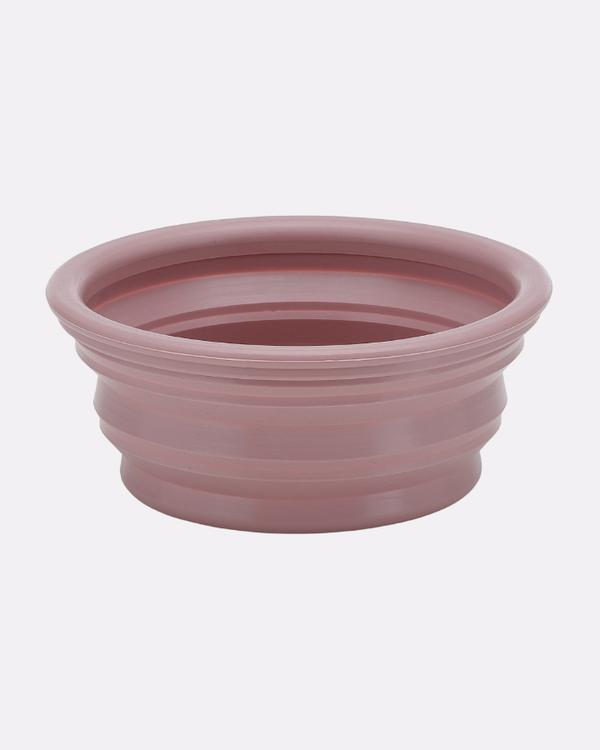 HEVEA Bowl on the go - Portable folding bowl in natural rubber (Pink)