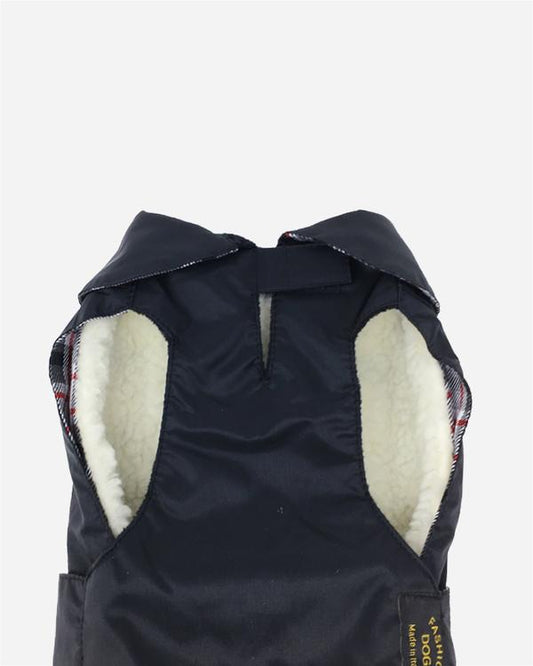 Black rain jacket with removable lining from Fashion Dog (art.109)