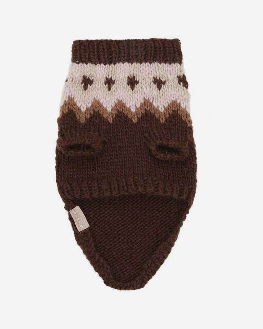 VOV & VUF Icelandic inspired hand knit - Brown